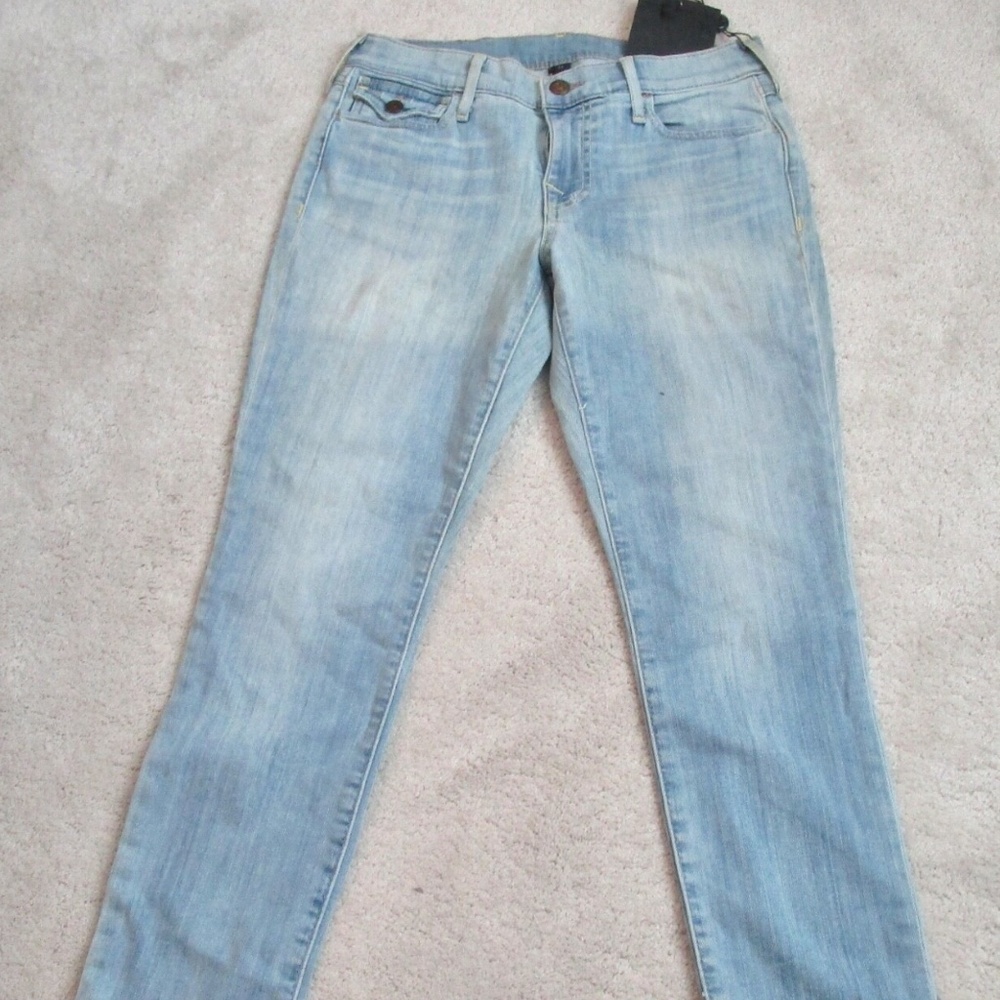 TRUE RELIGION Women's SERENA Cropped Skinny Jeans Lt. Blue Size 27